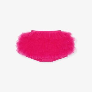 Posh Peanut Bright Pink Tulle Ruffle Bloomers
